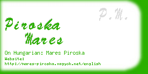 piroska mares business card